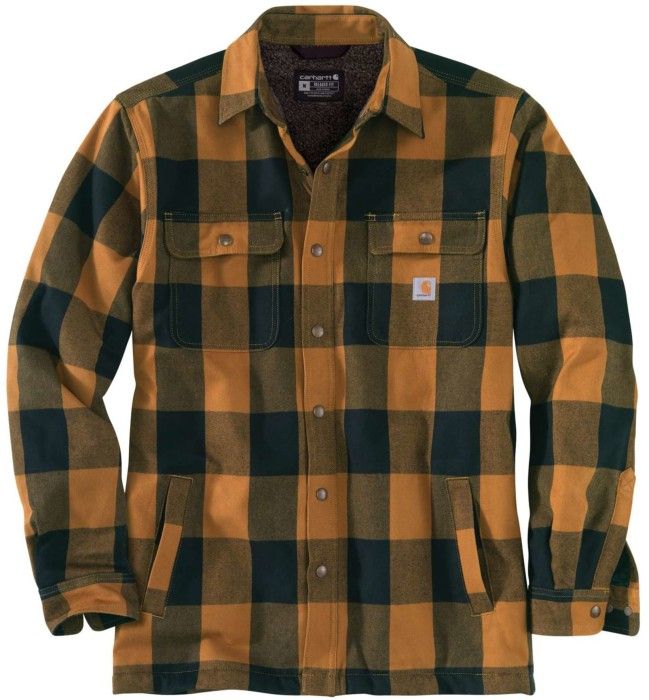 Carhartt Workwear Carhartt M's Hubbard Sherpa Lined Shirt Jac Carhartt Brown