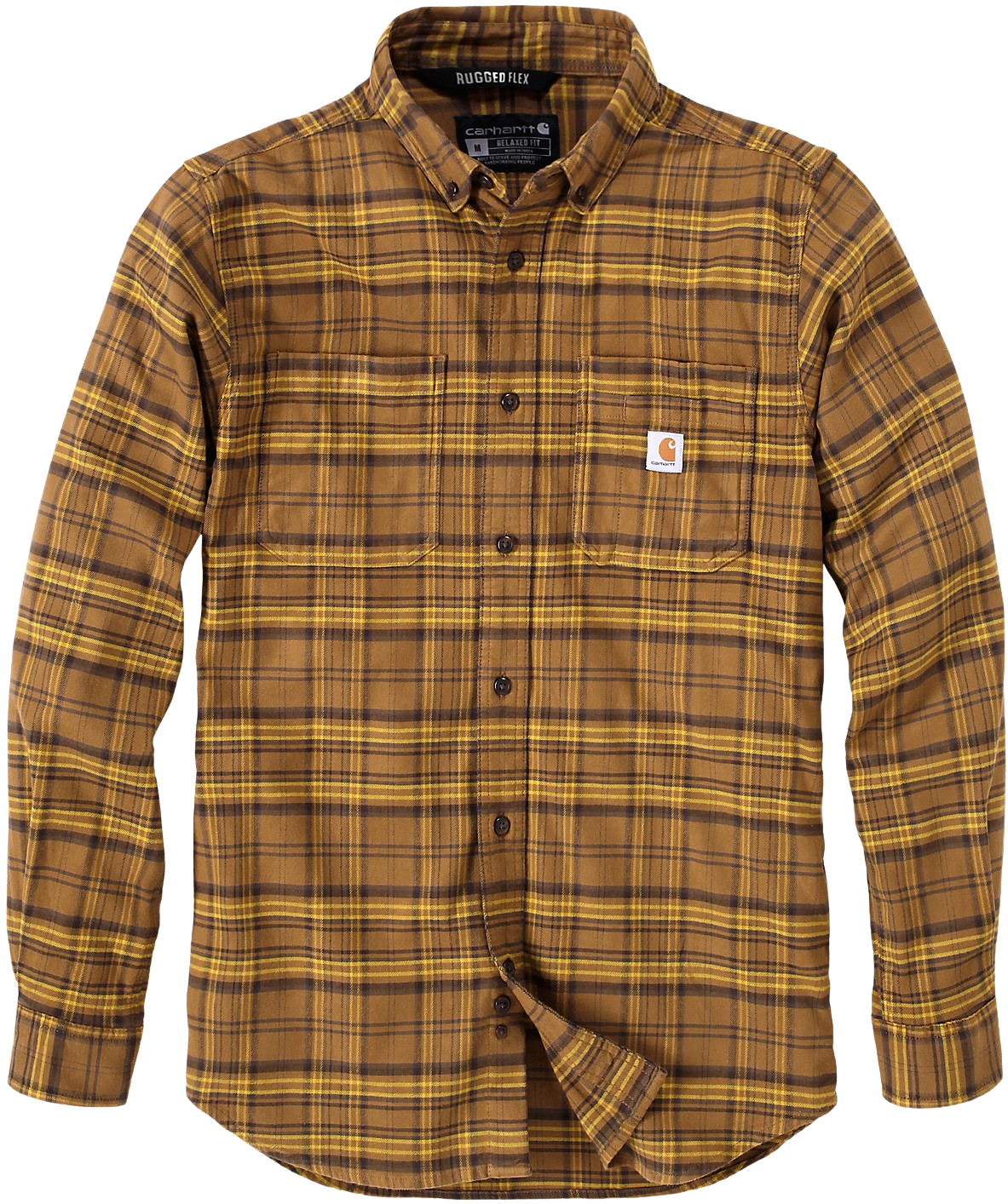 Carhartt Workwear Carhartt M's Midweight Flannel L/S Plaid Shirt Oak Brown