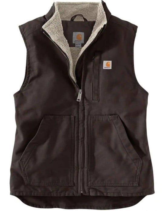 Carhartt Workwear Carhartt W's Sherpa Lined Mock Neck Vest Dark Brown