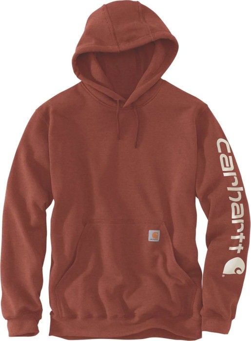Carhartt Workwear Carhartt M's Sleeve Logo Hooded Sweatshirt Aubrun Heather