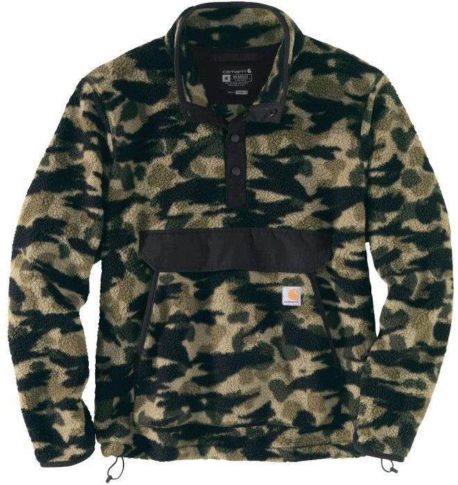 Carhartt Workwear Carhartt M's Relaxed Fit Pile Fleece Pullover Black Blind Duck Camo