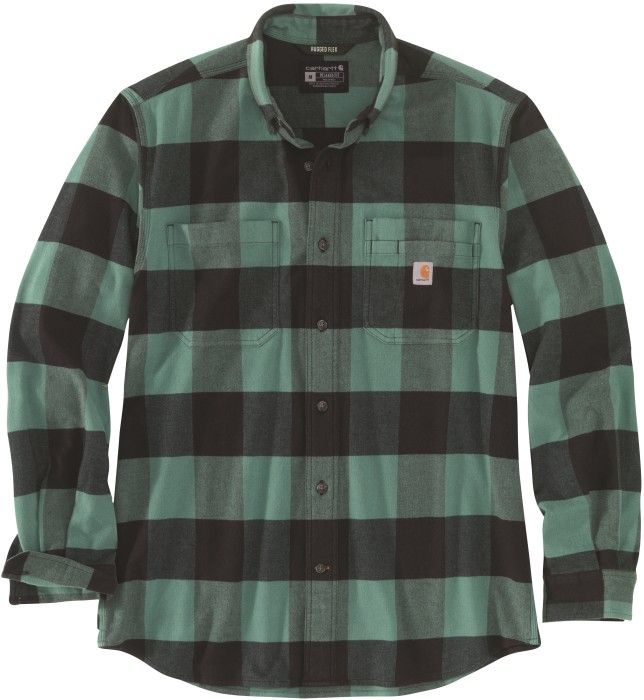 Carhartt Workwear Carhartt M's Midweight Flannel L/S Plaid Shirt Slate Green