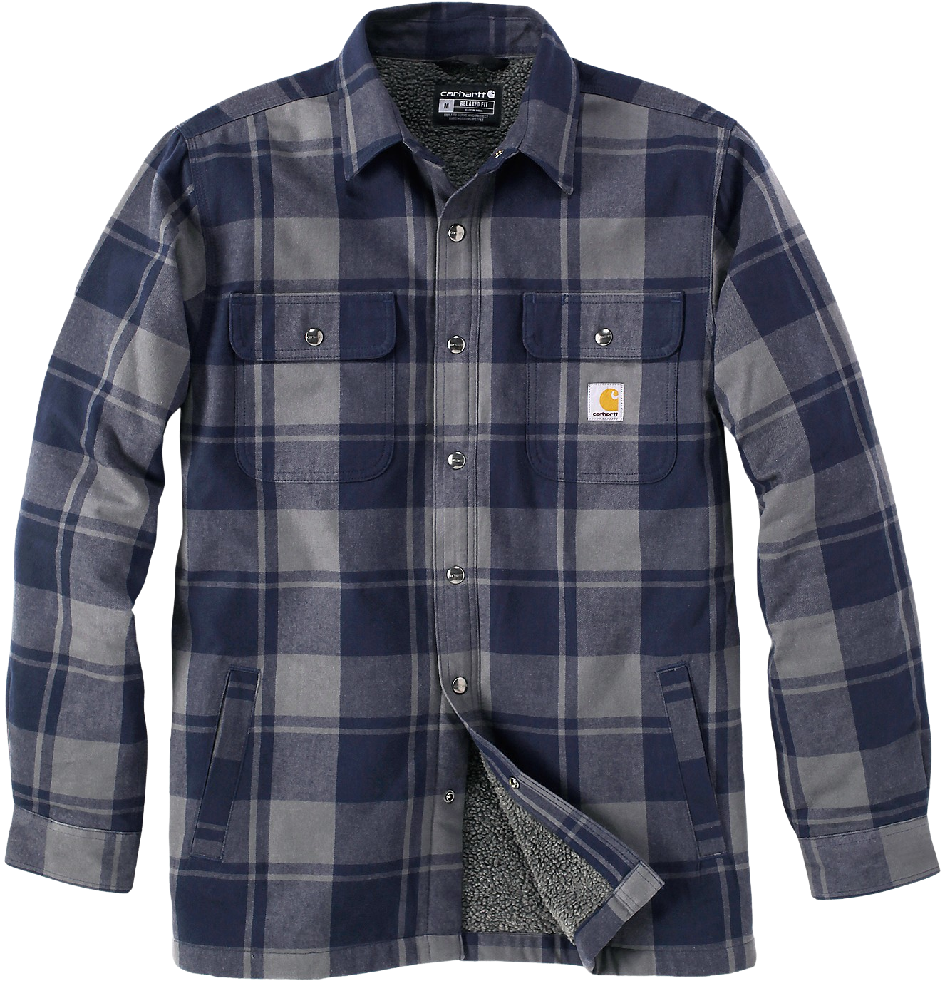 Carhartt Workwear Carhartt M's Flannel Sherpa Lined Shirt Jacket Navy