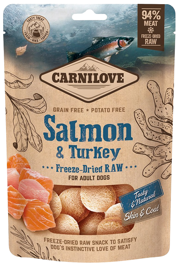 Carnilove Freeze-Dried Raw Snacks Salmon & Turkey 60 g