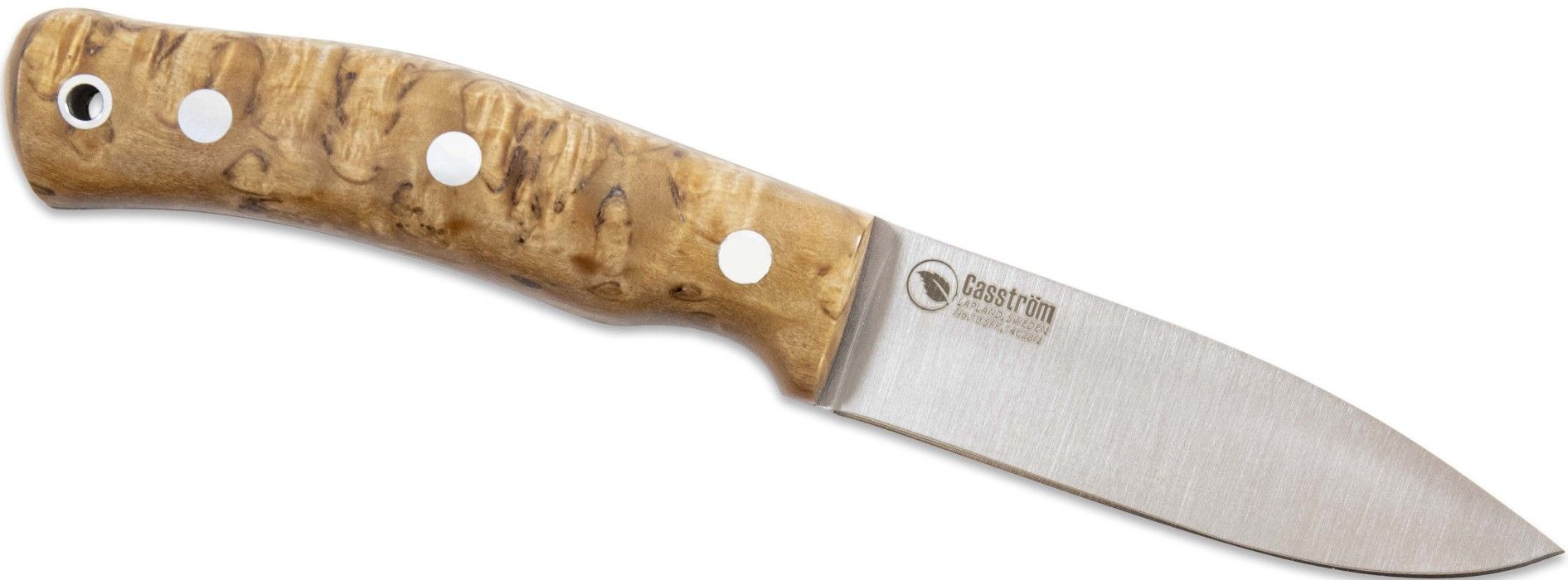 Casström No.10 Swedish Forest Knife Masur Stabiliserat Skaft Flatslipad