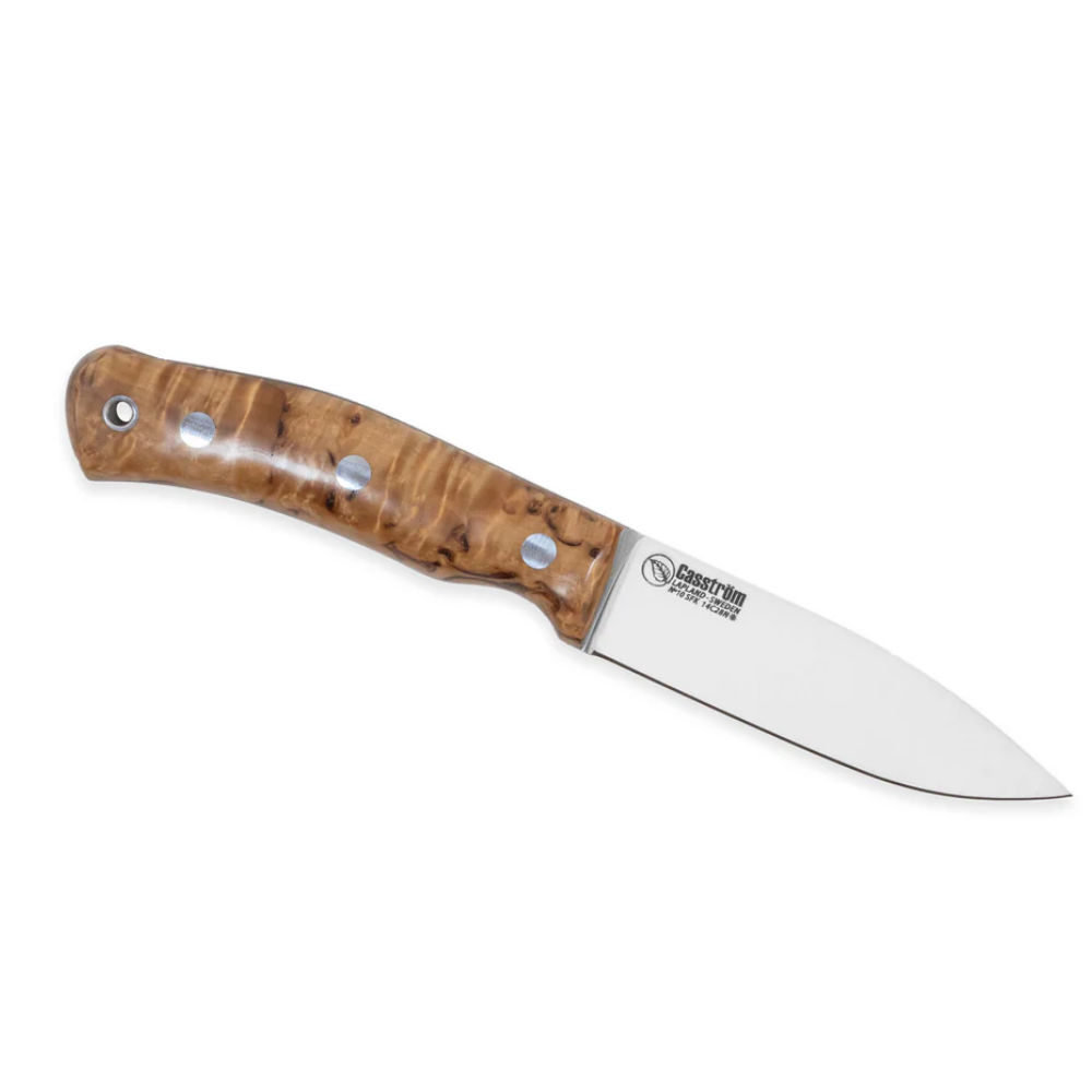 Casstr&ouml;m No.10 Swedish Forest Knife Masur Stabiliserat Skaft Flatslipad