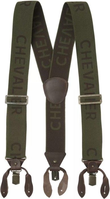 Chevalier Logo Suspenders Dark Green