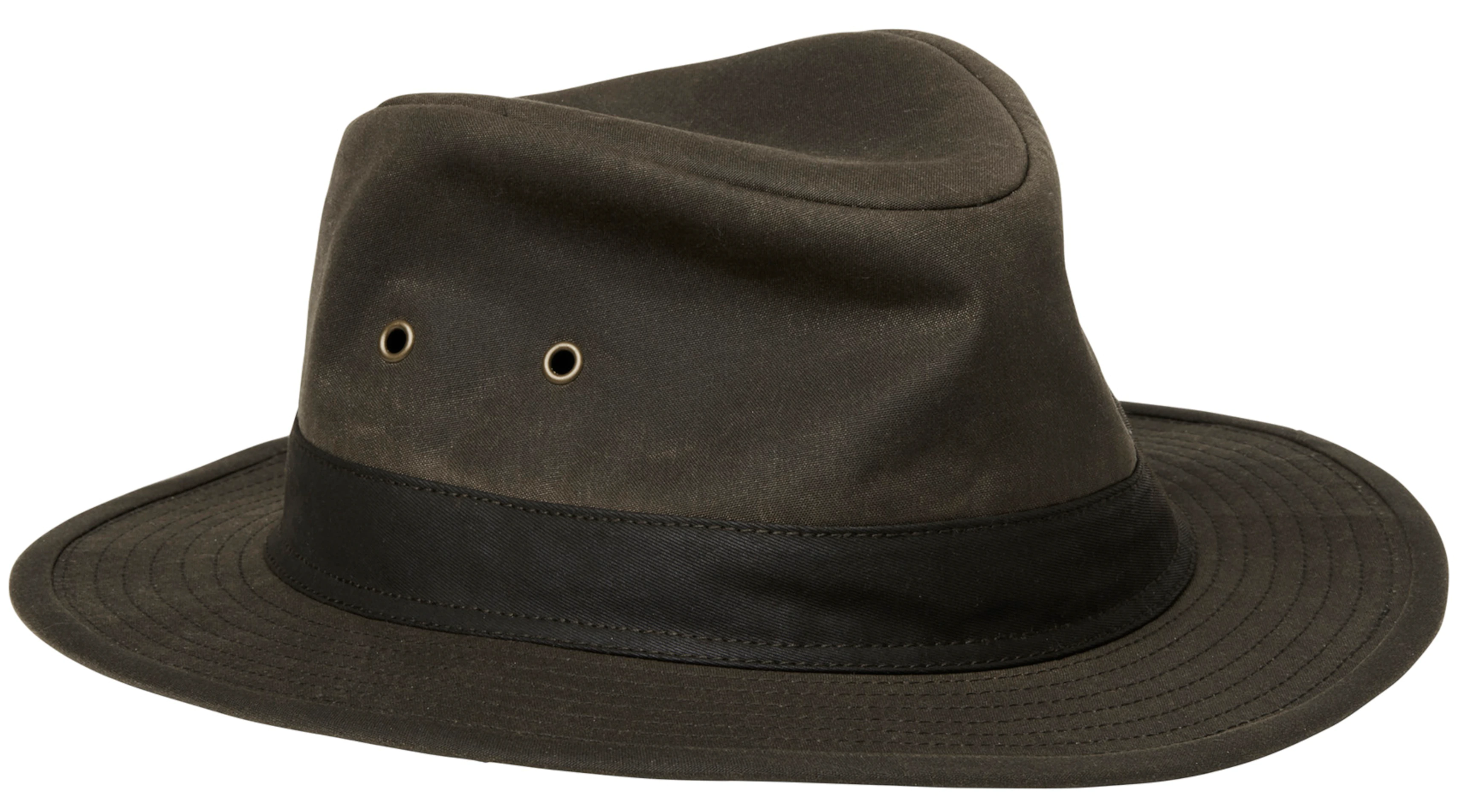 Chevalier Bush Waxed Cotton Hat Leather Brown
