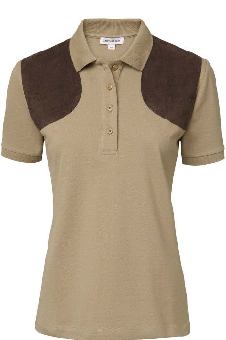 Chevalier Berry Polo Shirt Women naisten pikeepaita, vaaleanruskea