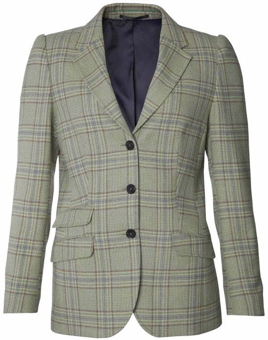 Chevalier Advie Tweed Blazer naisille, Willow Green Checked