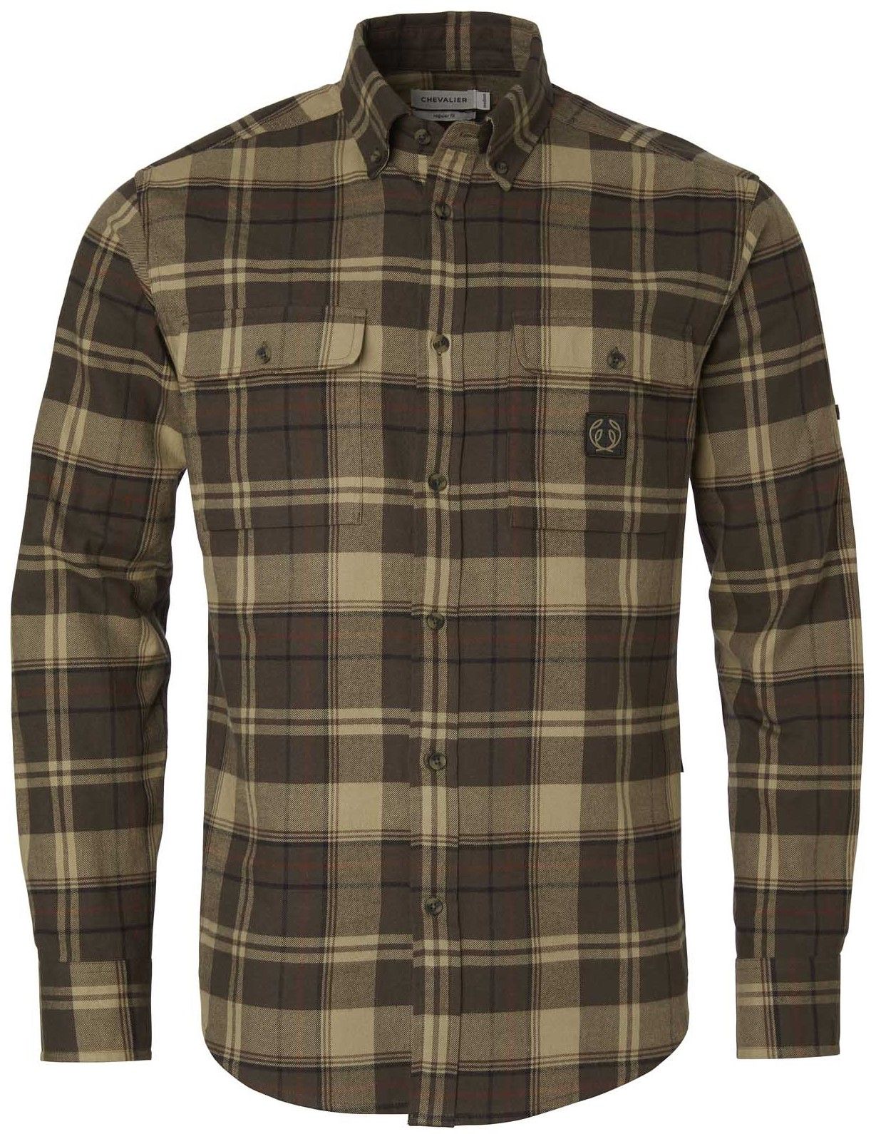 Chevalier Heron Flannel Shirt paita, Soil Brown Checked
