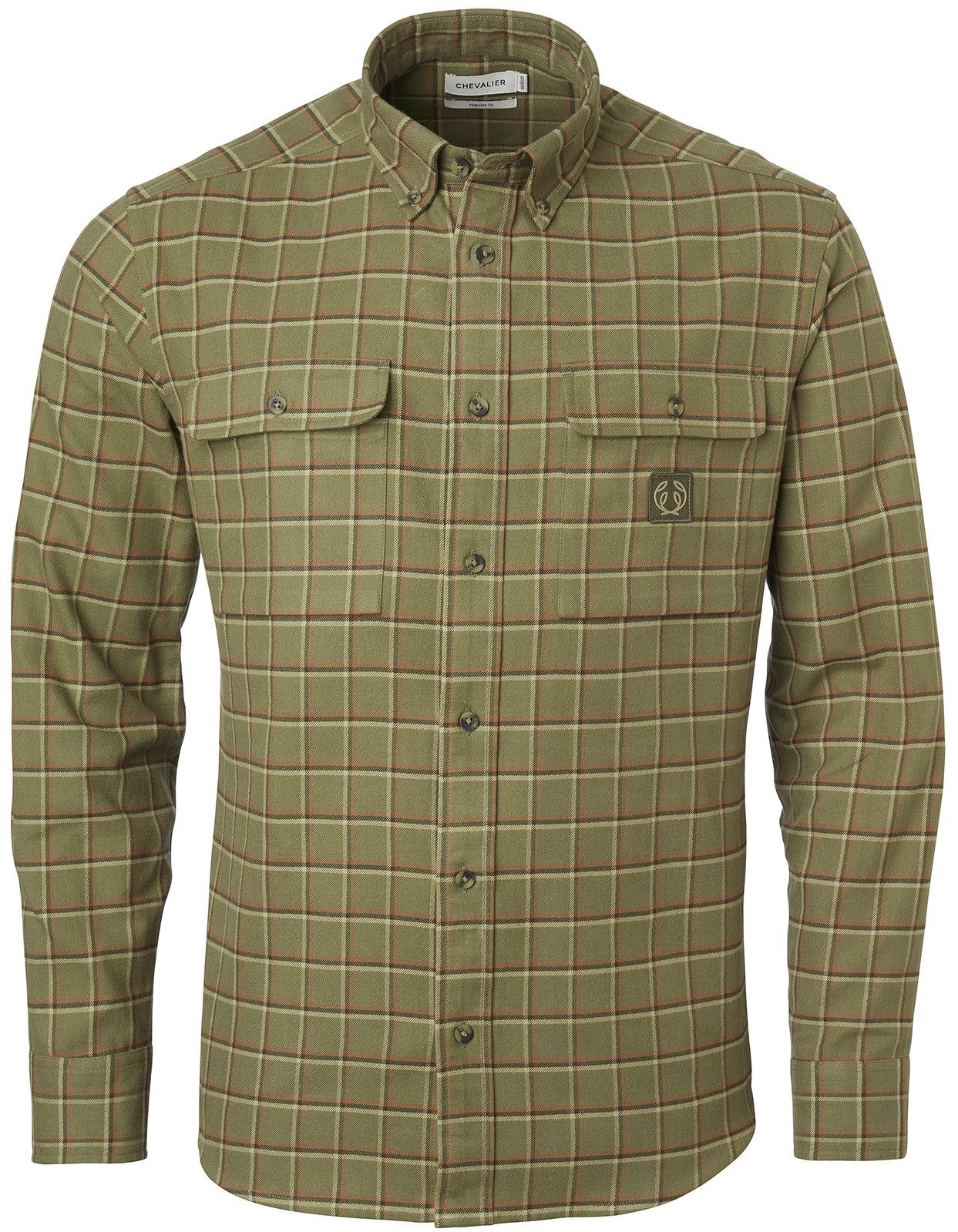 Chevalier Heron Flannel Shirt Men Field Green Checked