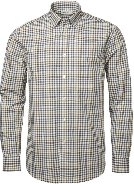 Chevalier Belmont Regular Fit Shirt Men Leather Brown