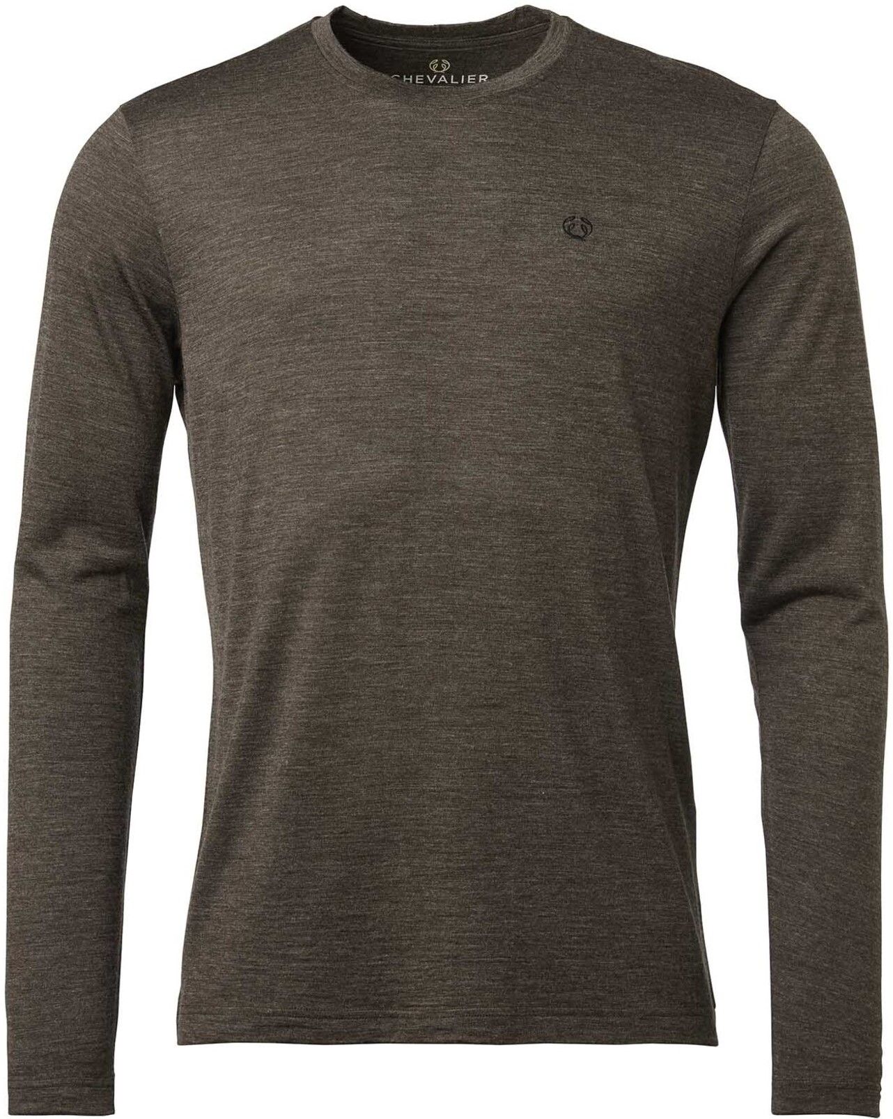 Chevalier M's Coley Longsleeve Wool T-Shirt Men Leather Brown