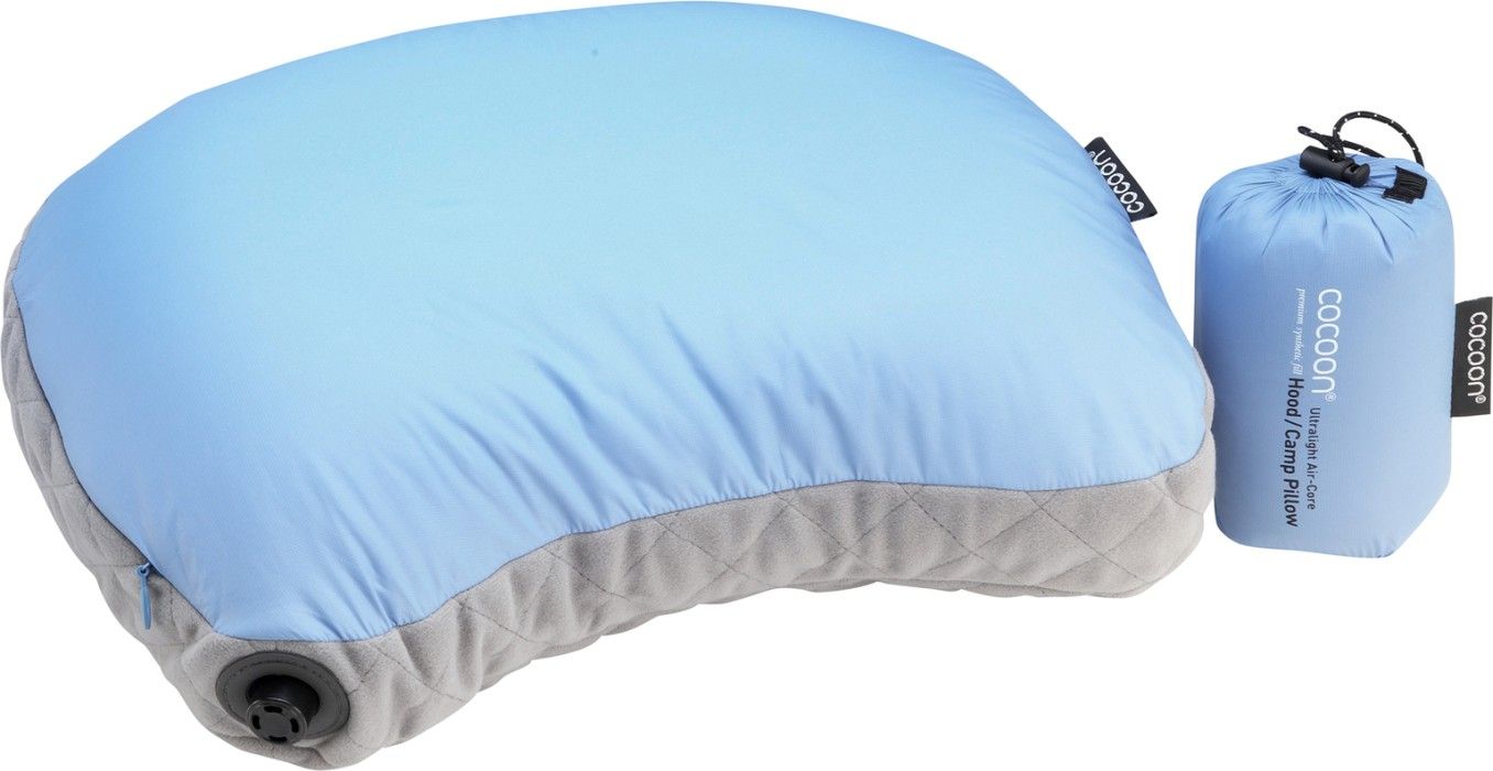 Cocoon Air Core Pillow Hood/Camp UL Light Blue/Grey