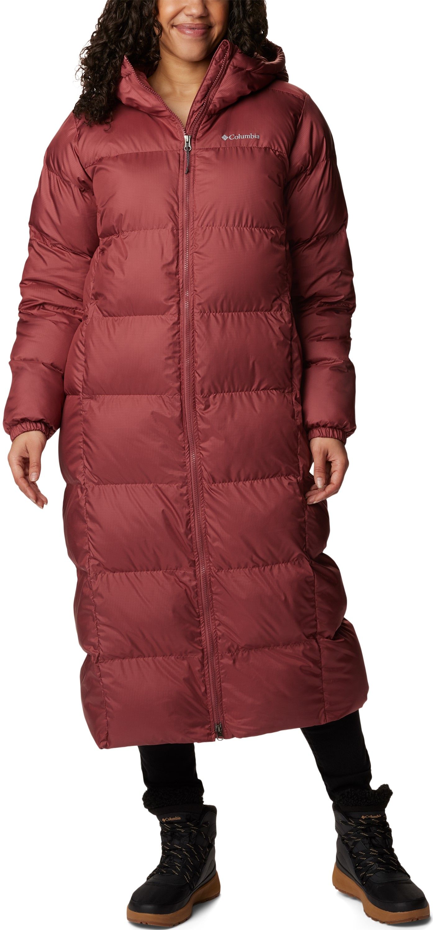 Columbia W's Puffect Long Jacket Beetroot