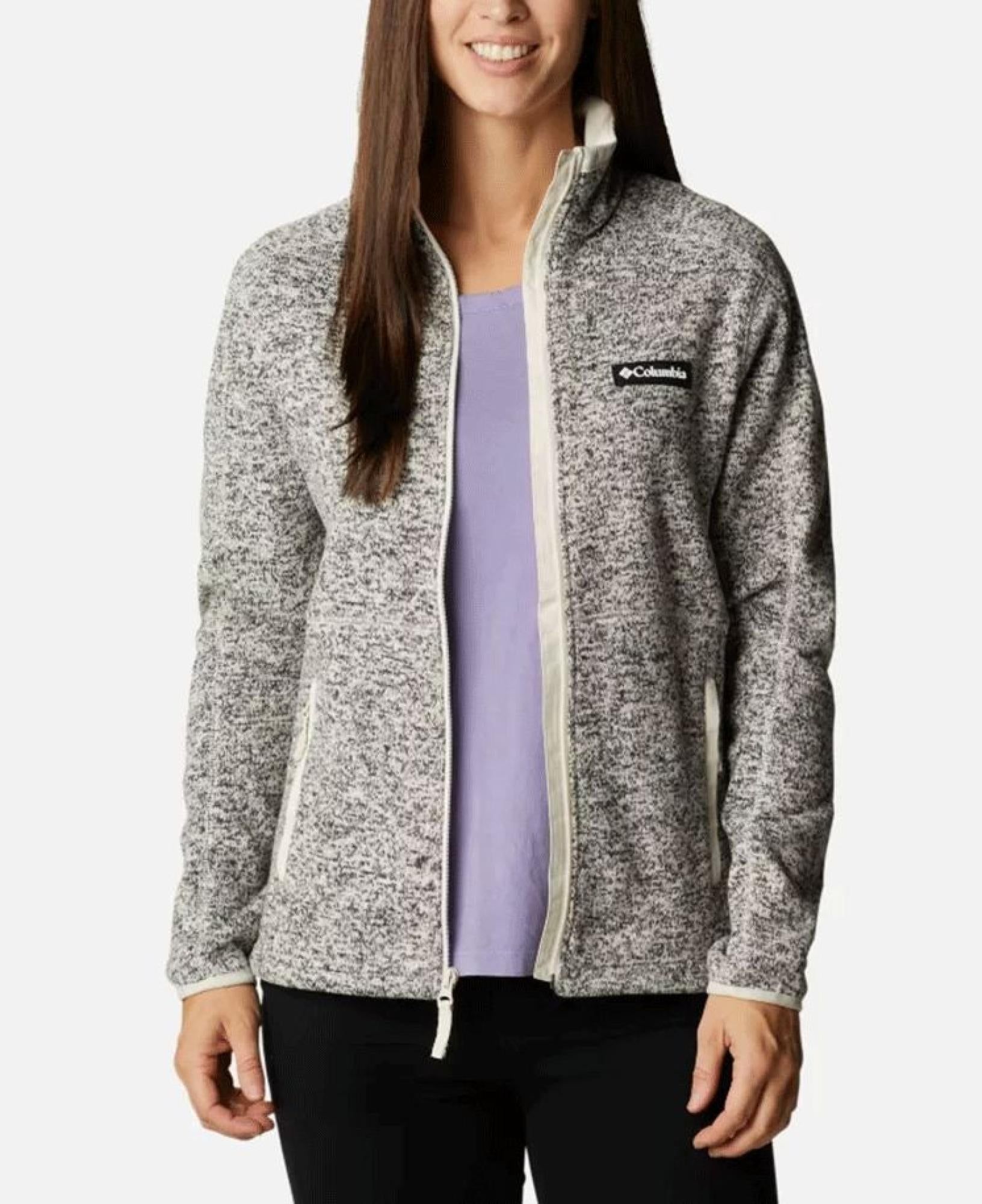 Columbia W Sweater Weather Full Zip Chalk Heather