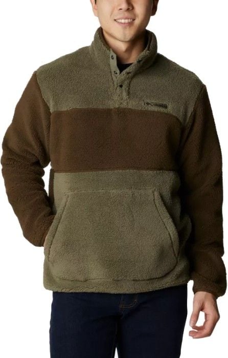 Columbia M's Rugged Ridge Sherpa Half Snap Stone Green