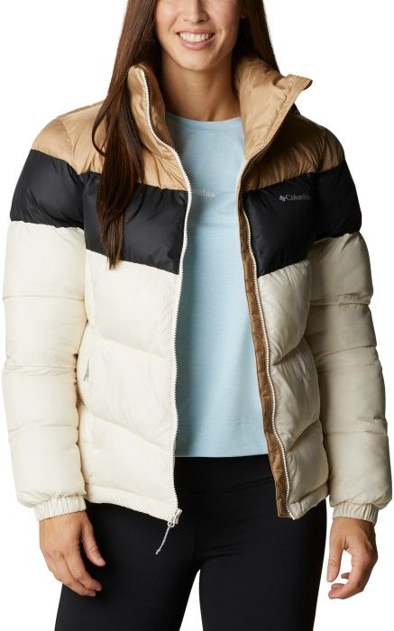 Columbia W's Puffect Color Blocked Jacket Chalk / Black / Beach