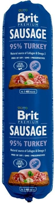 Brit Premium Köttkorv Turkey 800 g