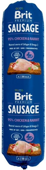 Brit Premium Köttkorv Chicken & Rabbit 800 g