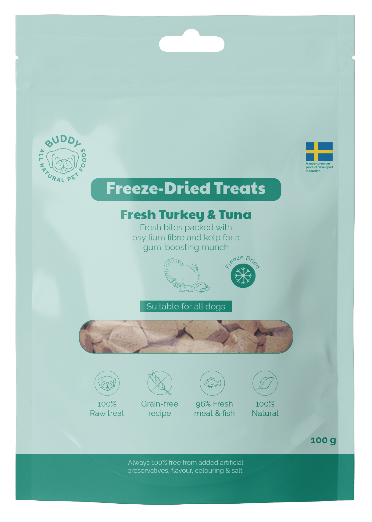 Buddy Freeze Dried Treat Raw Turkey & Tuna 100 g