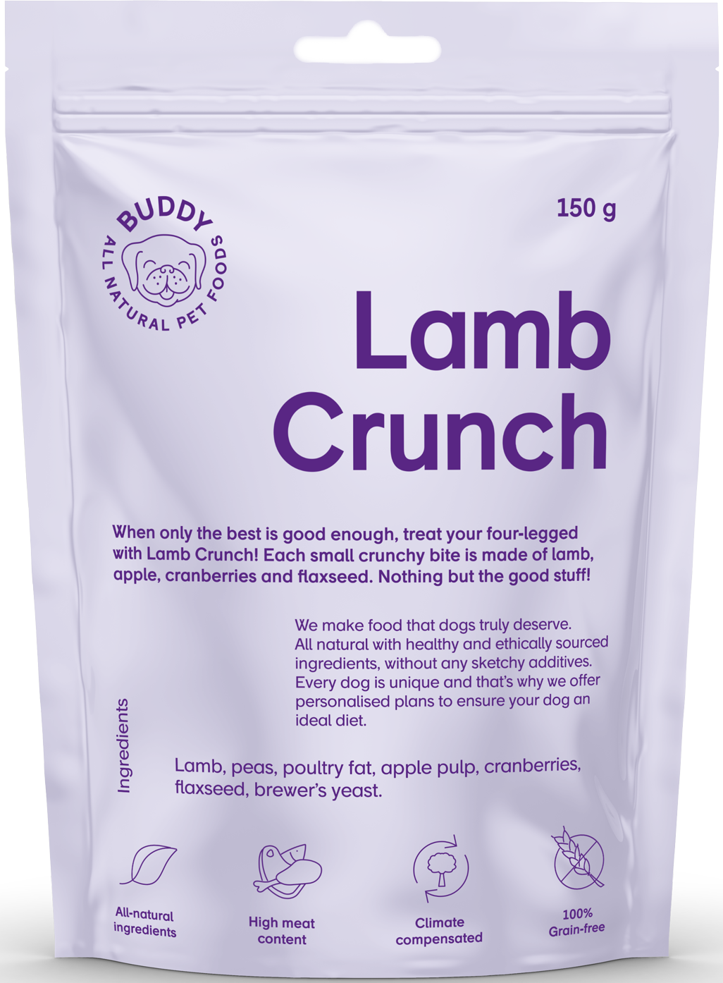 Buddy Crunchy Snack Lamb with Cranberries 150 g