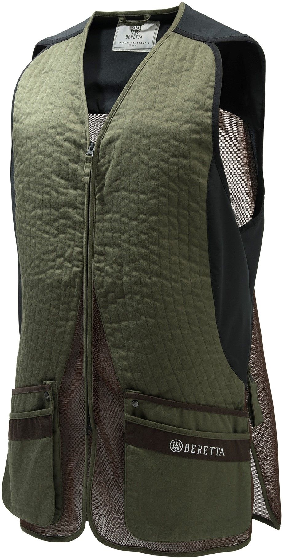 Beretta Silver Pigeon Evo Vest Green & Chocolate Brown