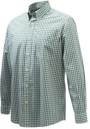 Beretta Wood Button Down Shirt Green & Purple Check