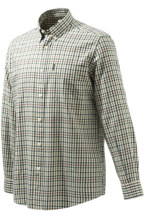 Beretta Wood Button Down Shirt Green & Haselnut Check