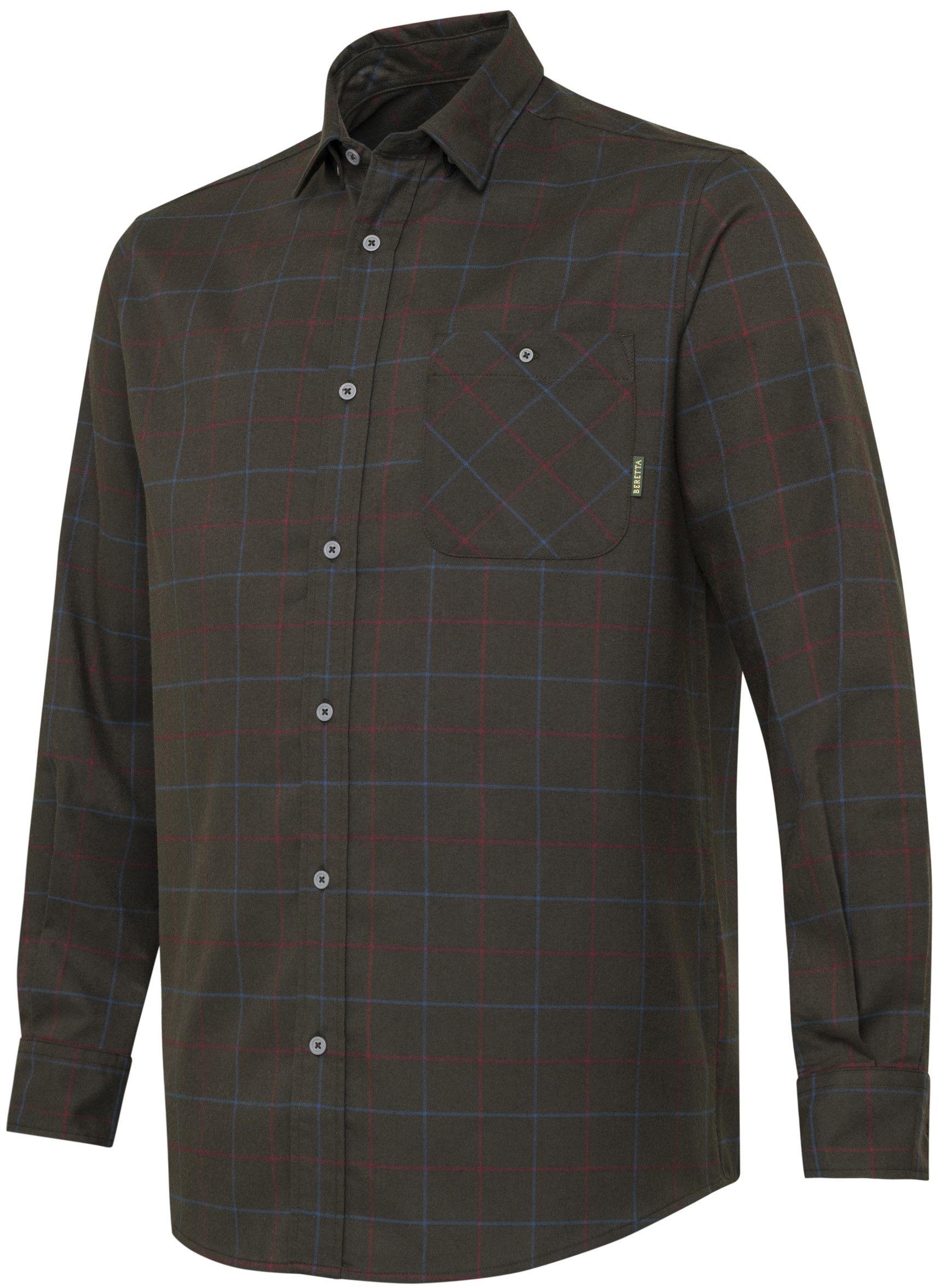 Bark/Burgundy Check