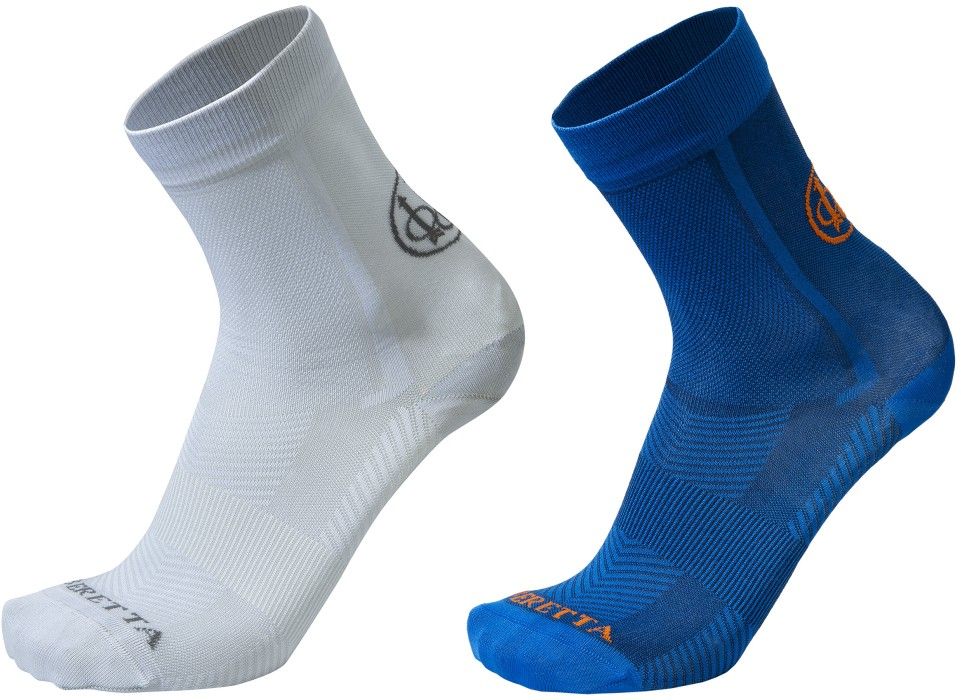Beretta M's Short Shooting Socks White & Blue