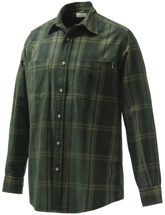 Beretta M"s Manchester Corduroy Shirt Green & Yellow Check'