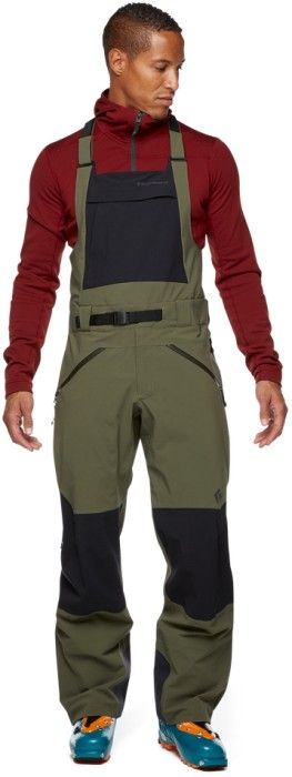 Black Diamond Recon Bibs lasketteluhousut, vihreä/musta