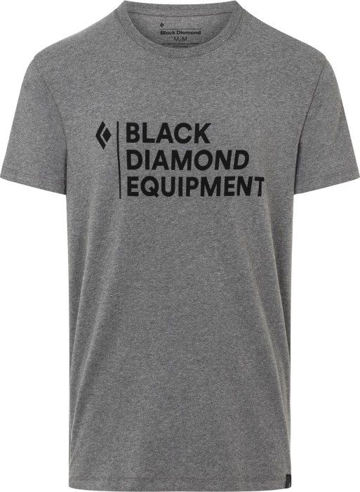 Black Diamond M's Stacked Logo Tee Charcoal Heather
