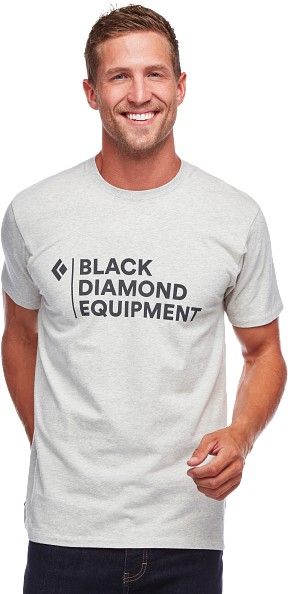Black Diamond M's Stacked Logo Tee Birch Heather