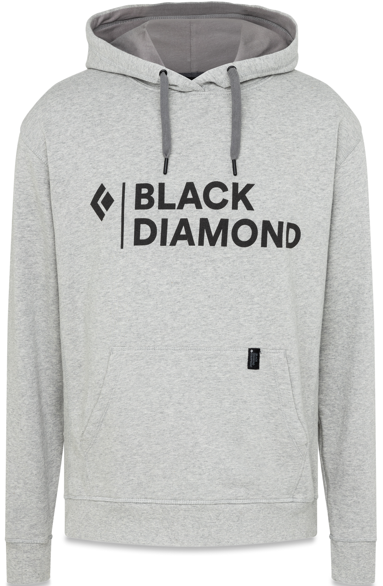 Black Diamond M Stacked Logo Hoody Nickel Heather