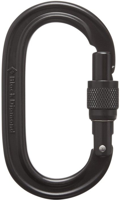 Black Diamond Oval Keylock Screwgate Biner Black