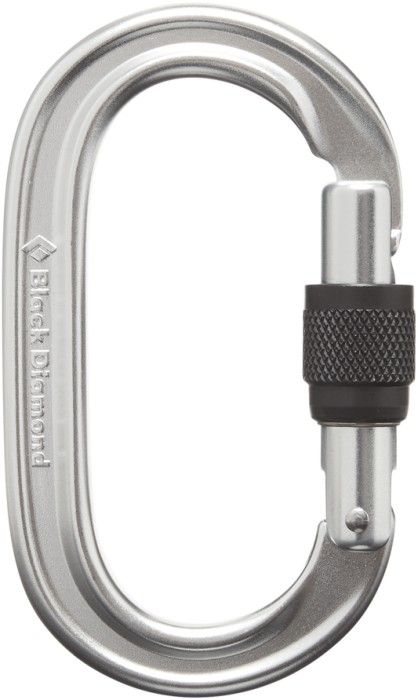 Black Diamond Oval Keylock Screwgate Biner Polished