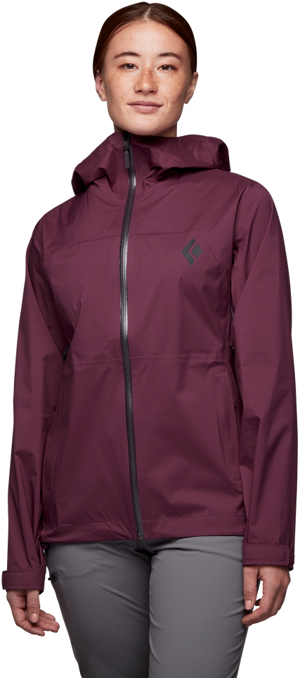 Black Diamond W's Stormline Stretch Rain Shell Blackberry