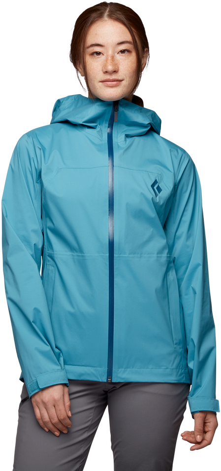Black Diamond W's Stormline Stretch Rain Shell Cerulean Blue