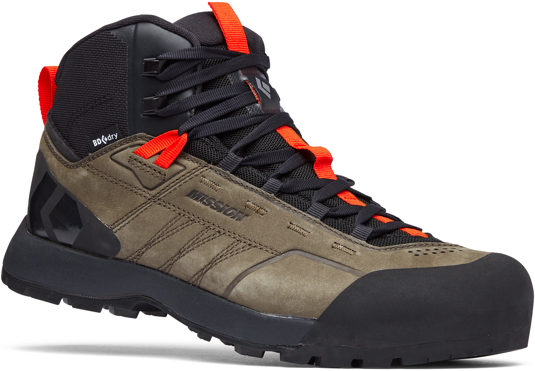 Black Diamond M's Mission Leather Mid WP Approach Shoes Walnuts/Octane