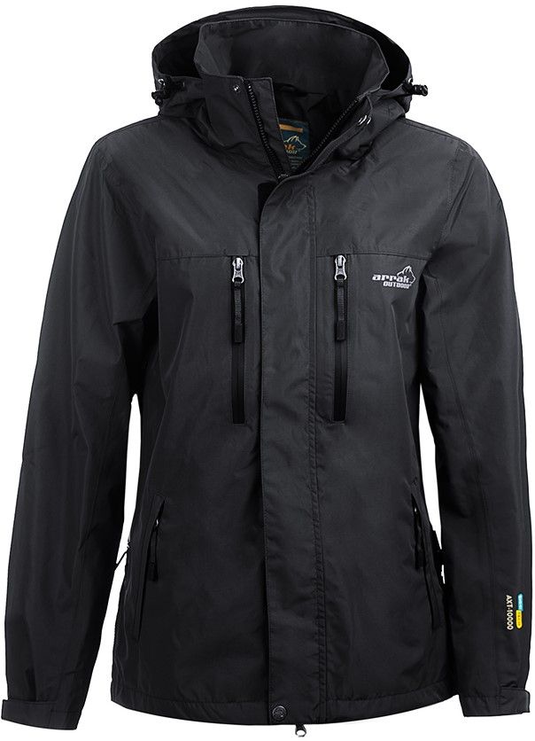 Arrak Outdoor Arrak Rain Jacket naisten sade- ja kuoritakki, musta