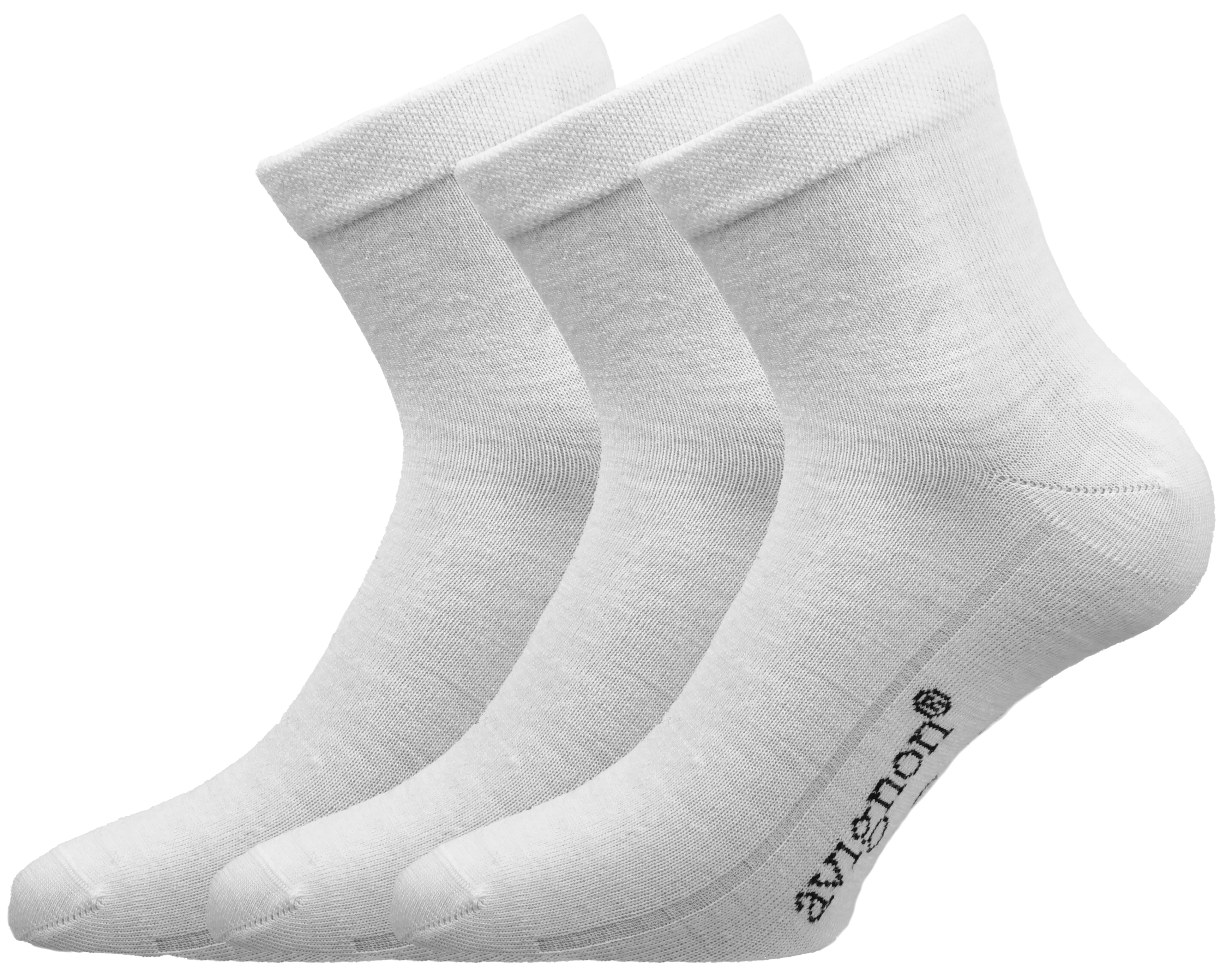 Avignon Sneaker Wool High merinosekoitesukat, valkoinen, 3 paria