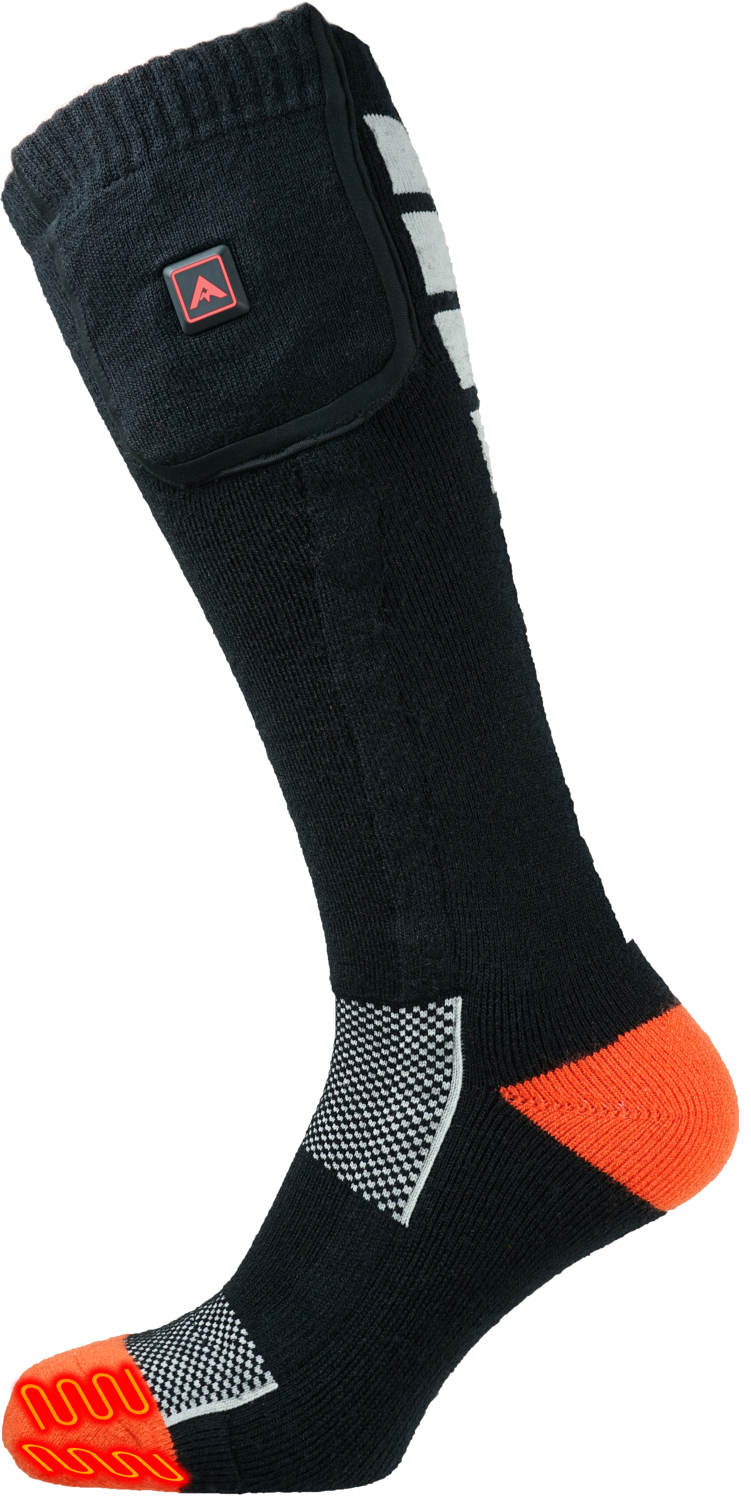 Avignon Varmestrømpe Svart/Orange/Hvit