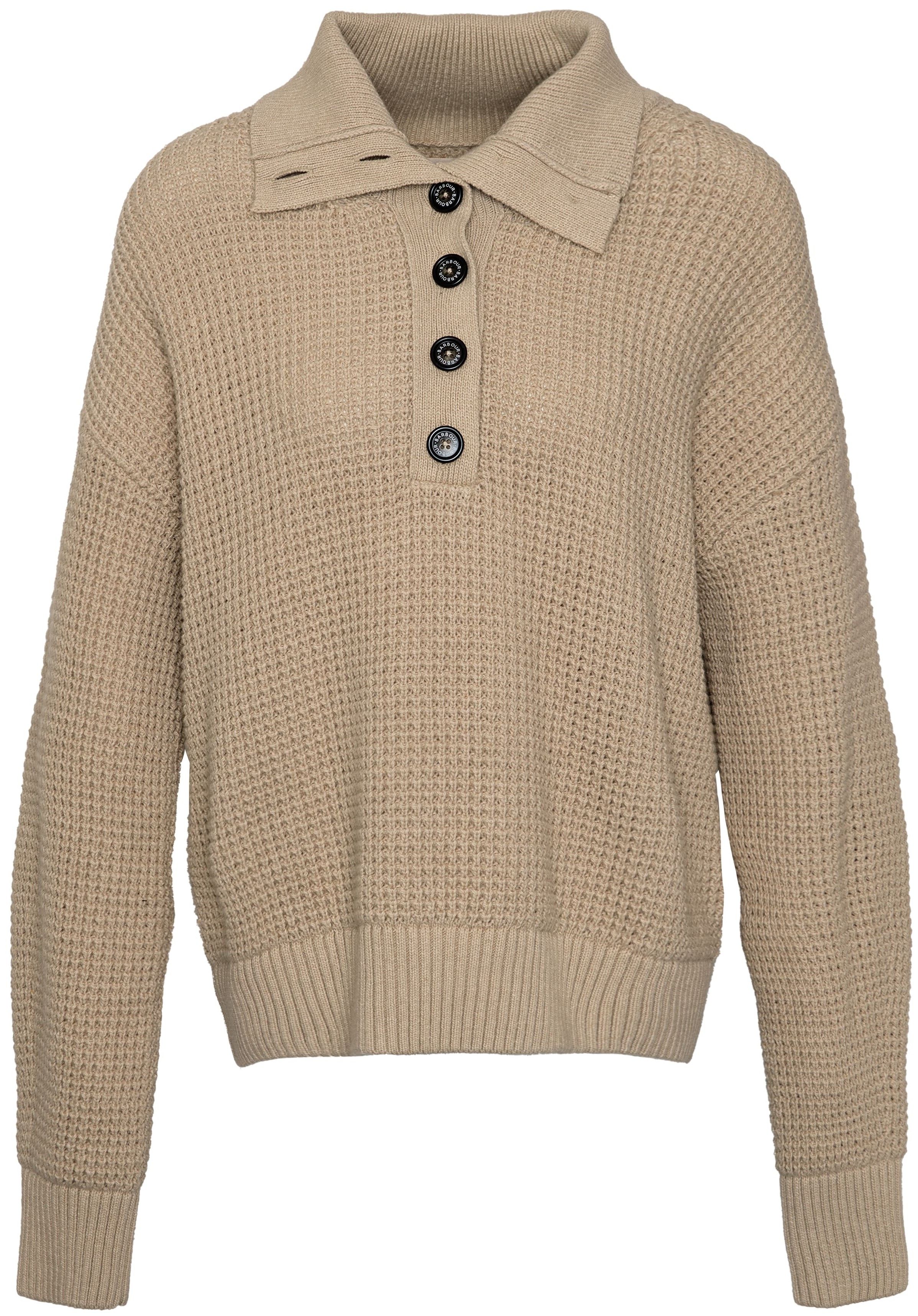 Barbour Woodside Knit naisten pusero, Oatmeal/Hessian Tart