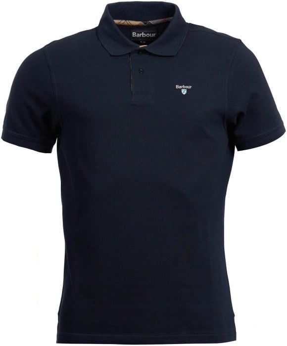 Barbour M's Tartan Pique Polo New Navy