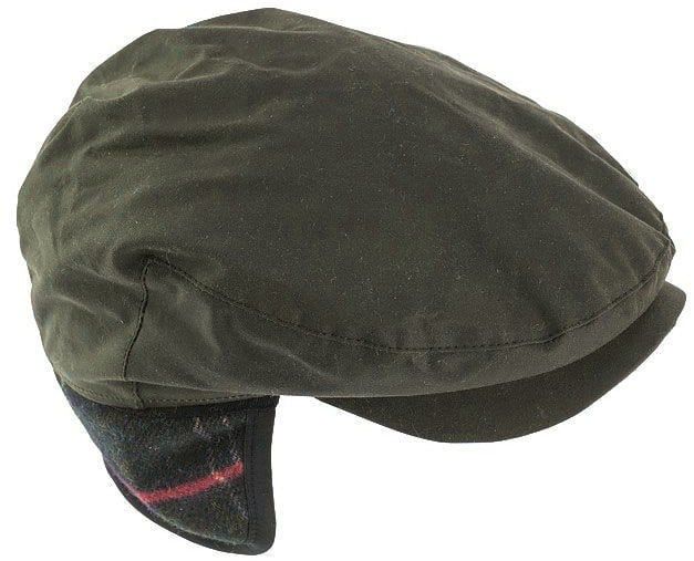 Barbour M's Cheviot Wax Flat Cap Olive