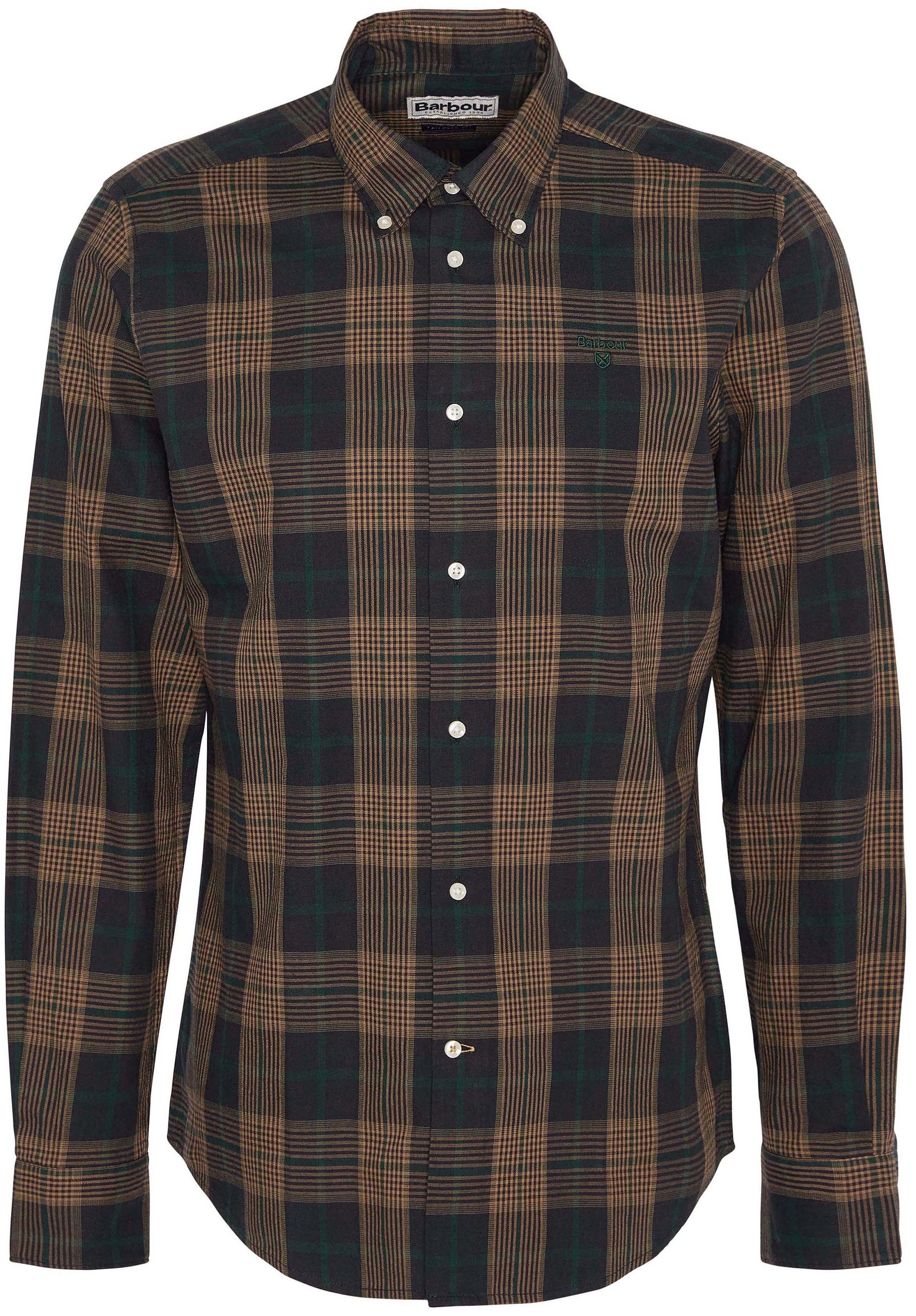 Barbour M's Pritchard Tailored Fit Oatmeal