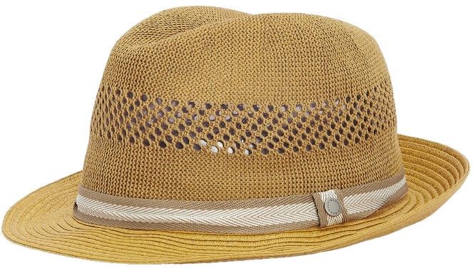 Barbour M's Craster Trilby Summer Hat Dark Tan